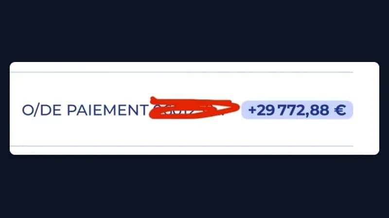Un virement de 29 772,88 € posté sur le Discord de Map Scale
